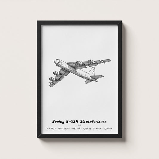 Boeing B-52H Stratofortress Wall Art