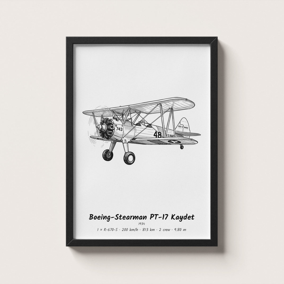 Boeing-Stearman PT-17 Kaydet Wall Art