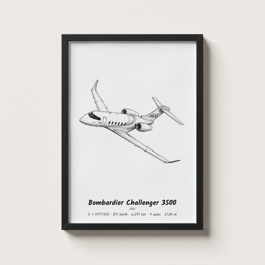 Bombardier Challenger 3500 Wall Art