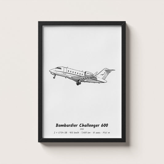 Bombardier Challenger 600 Wall Art