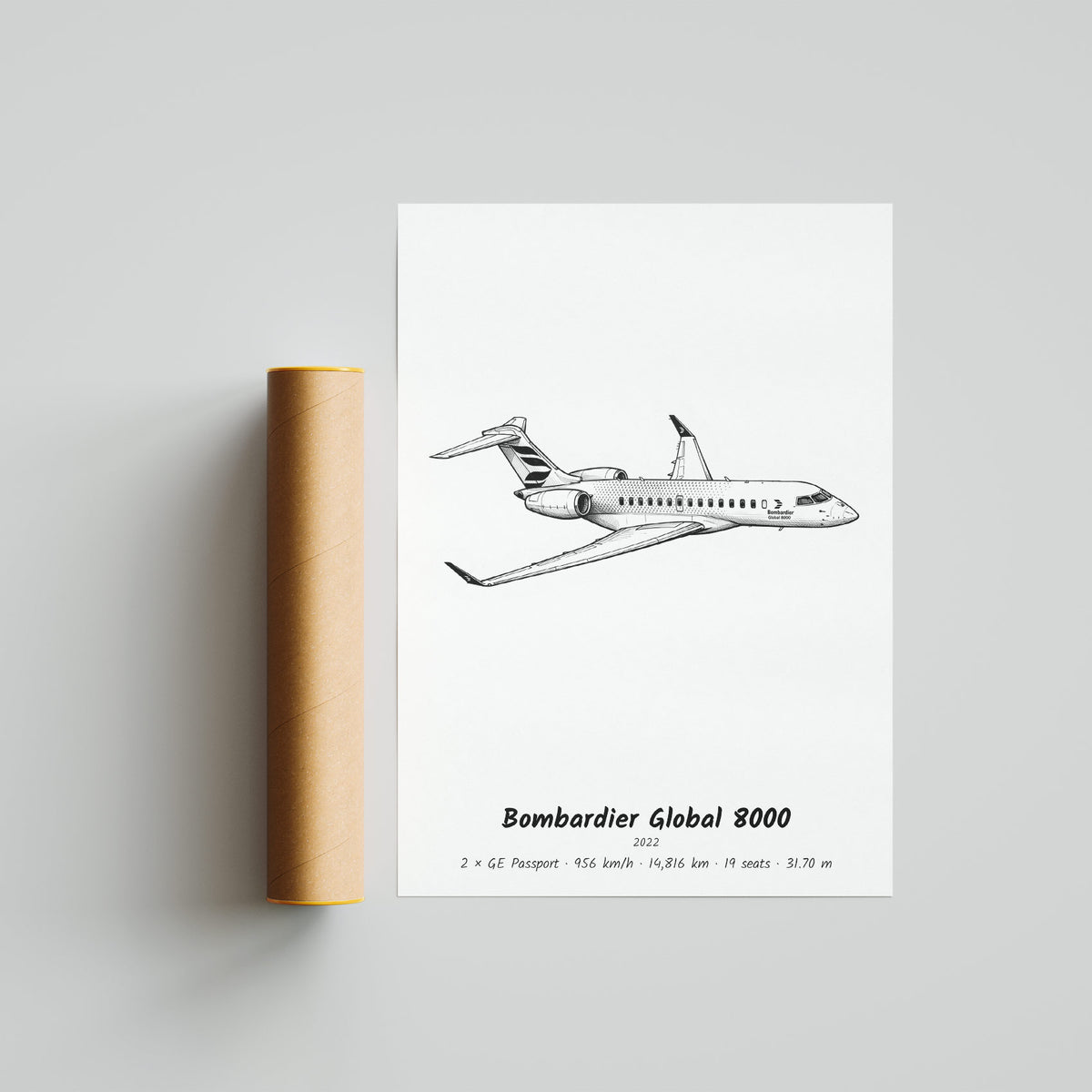 Bombardier Global 8000 Poster Print