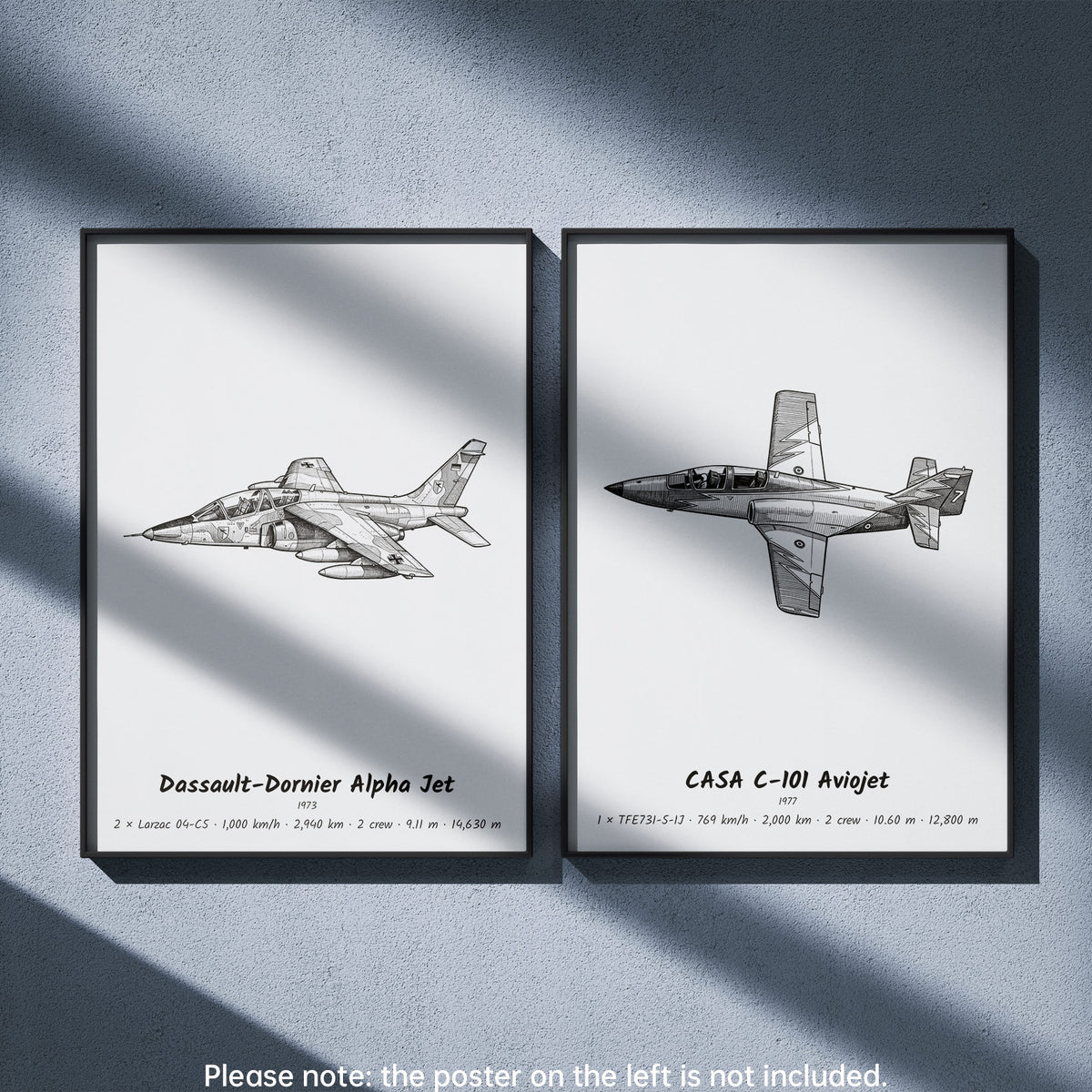 CASA C-101 Aviojet Wall Art Paired with Dassault-Dornier Alpha Jet