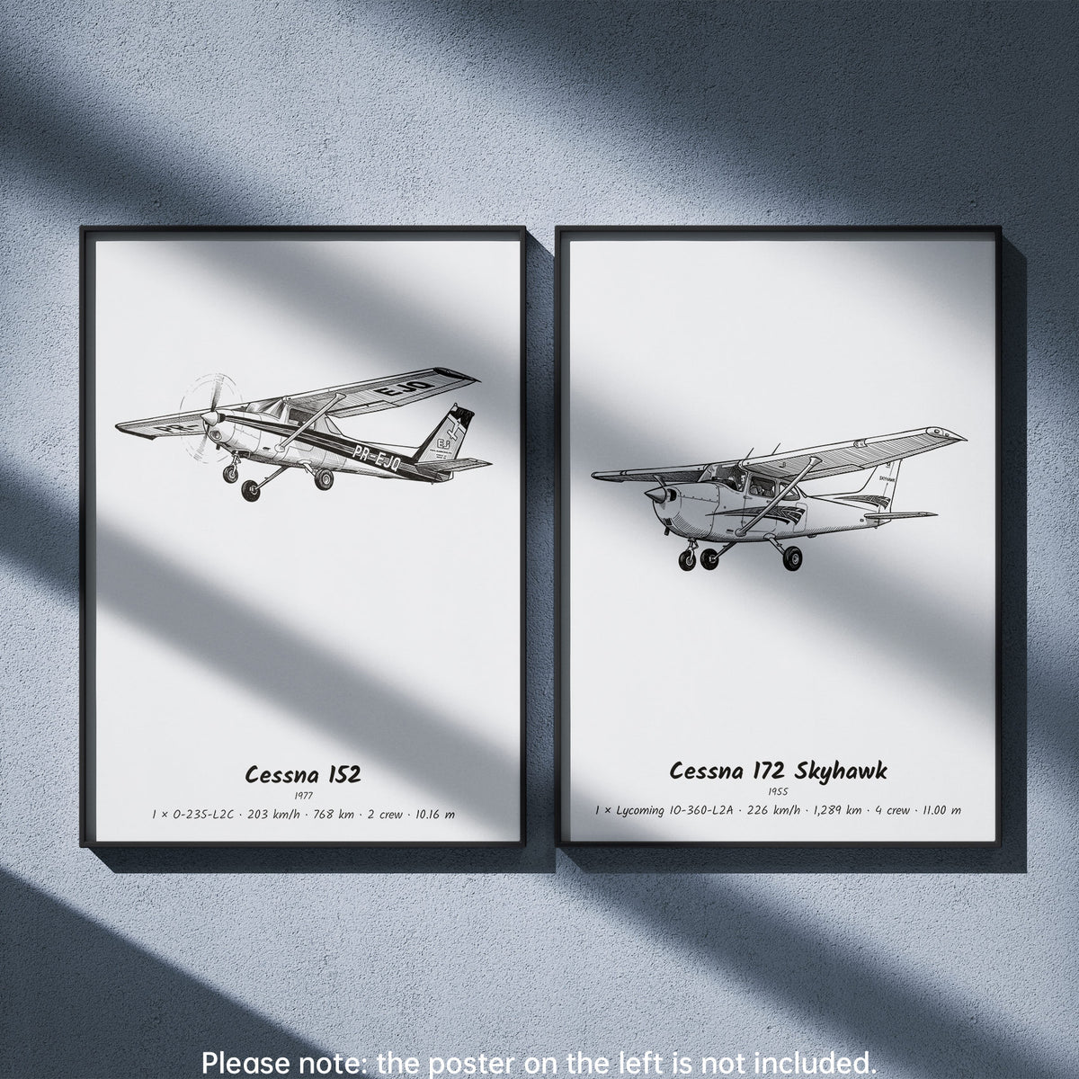 Cessna 172 Skyhawk Wall Art Paired with Cessna 152