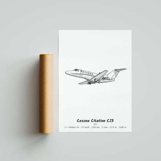 Cessna Citation CJ3 Poster Print