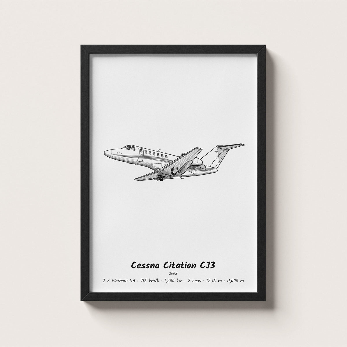 Cessna Citation CJ3 Wall Art