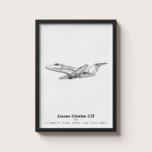 Cessna Citation CJ3 Wall Art