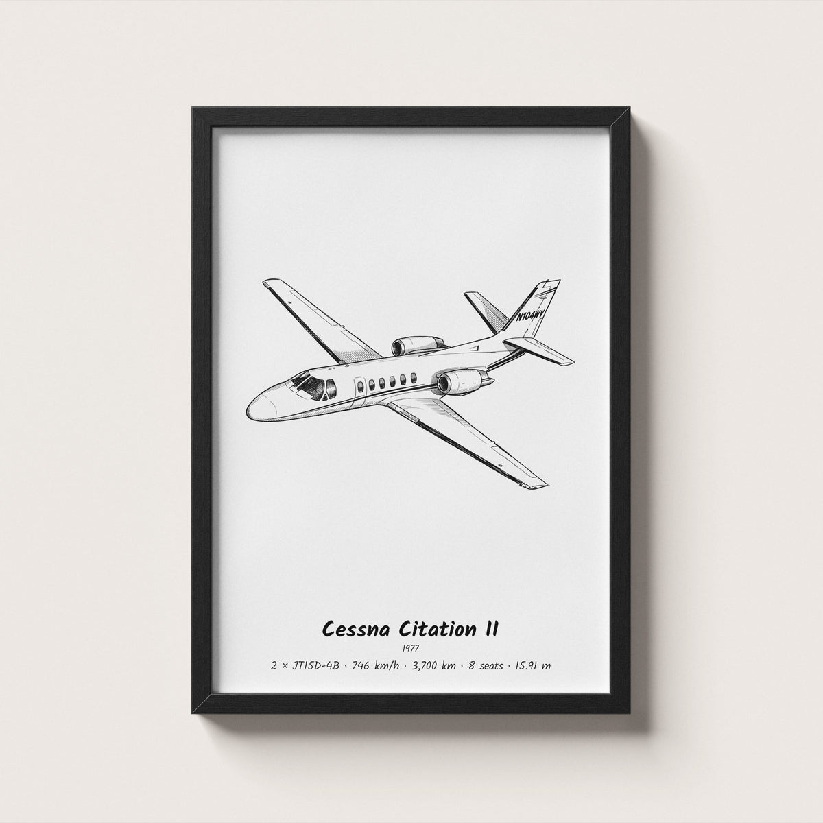 Cessna Citation II Wall Art