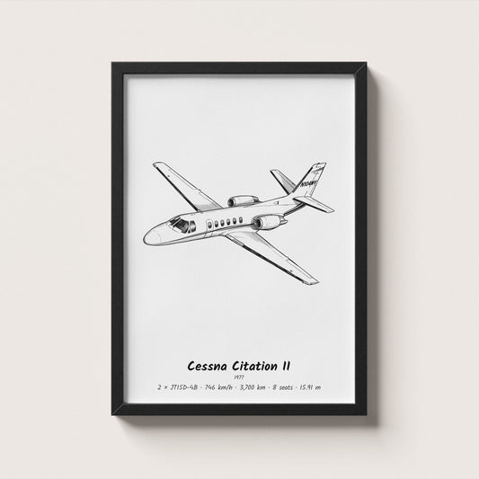 Cessna Citation II Wall Art