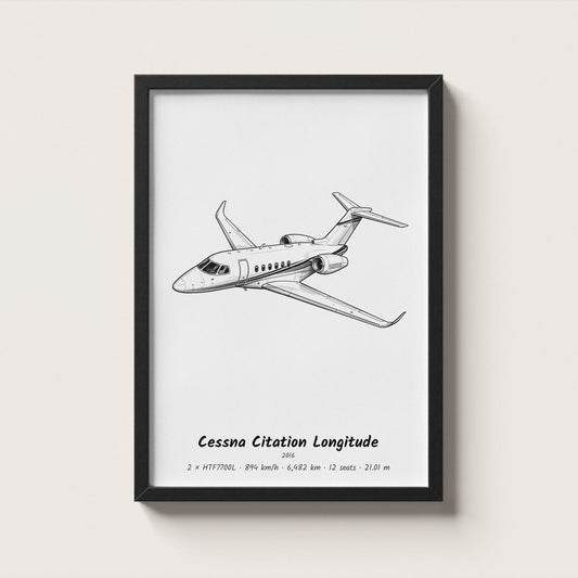 Cessna Citation Longitude Wall Art