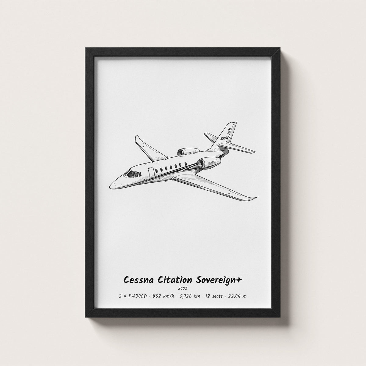 Cessna Citation Sovereign+ Wall Art