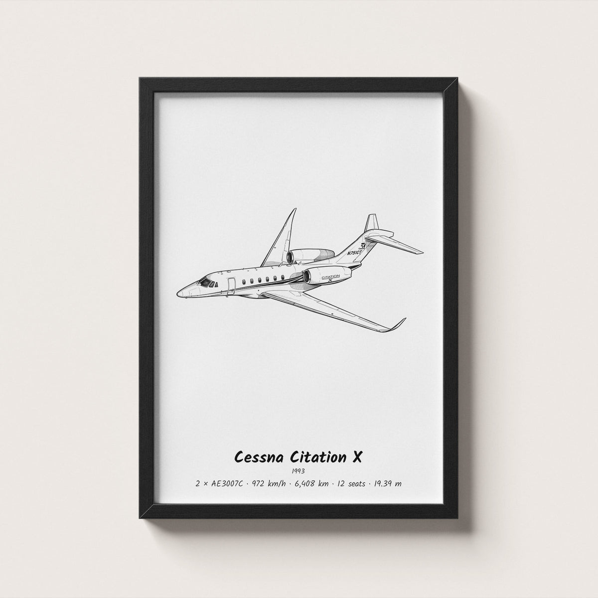 Cessna Citation X Wall Art