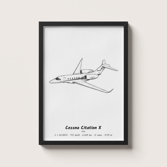 Cessna Citation X Wall Art