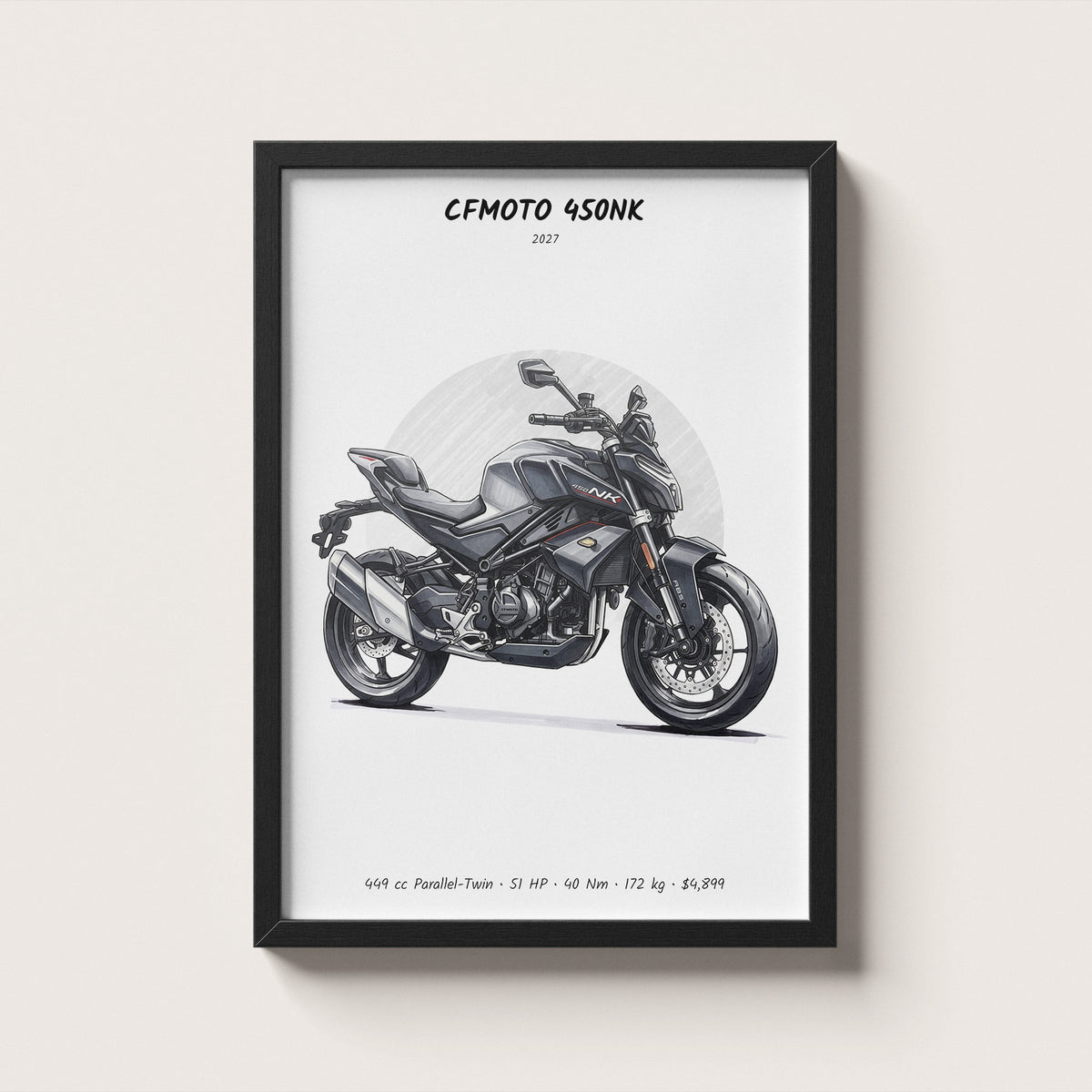 CFMOTO 450NK 2027 Wall Art