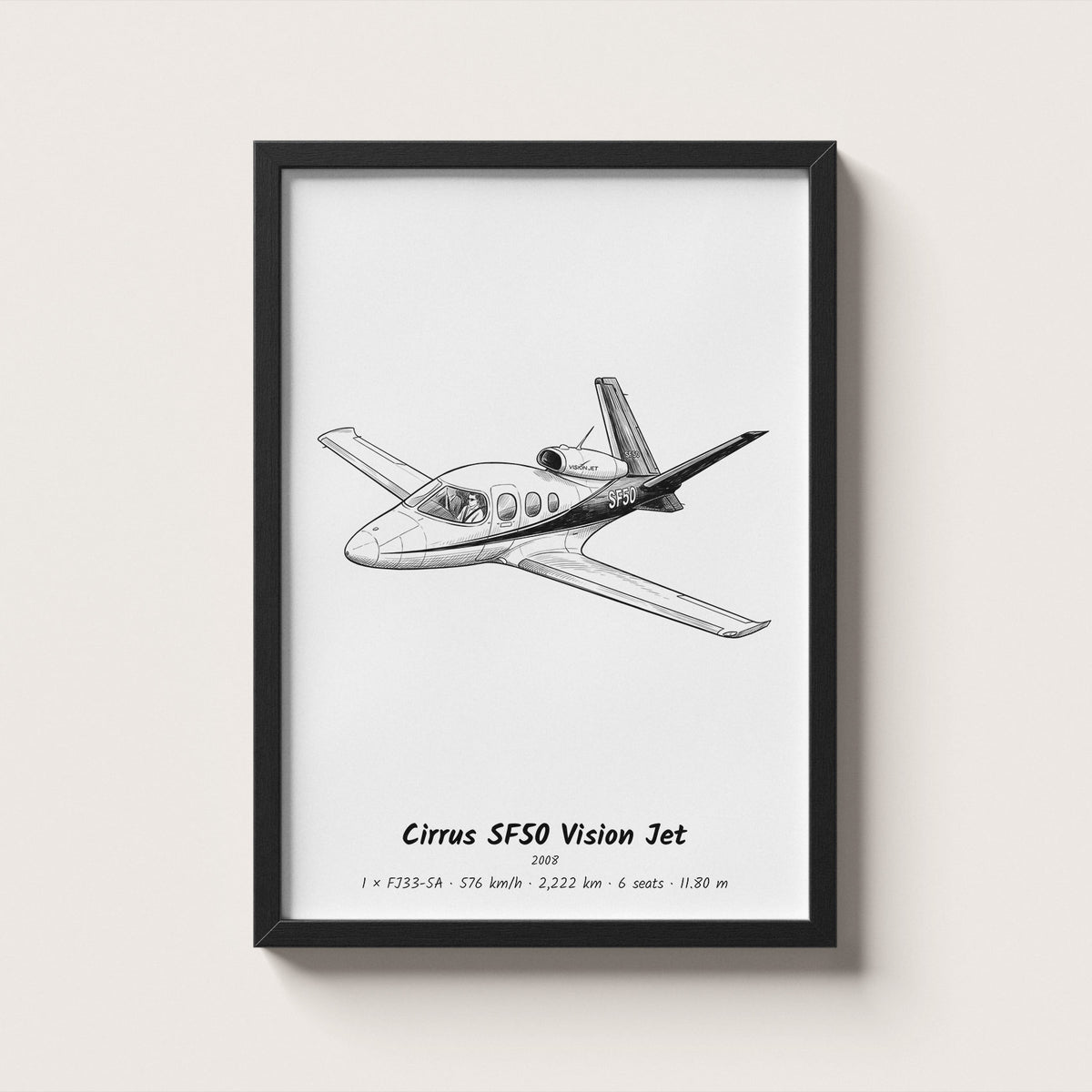 Cirrus SF50 Vision Jet Wall Art