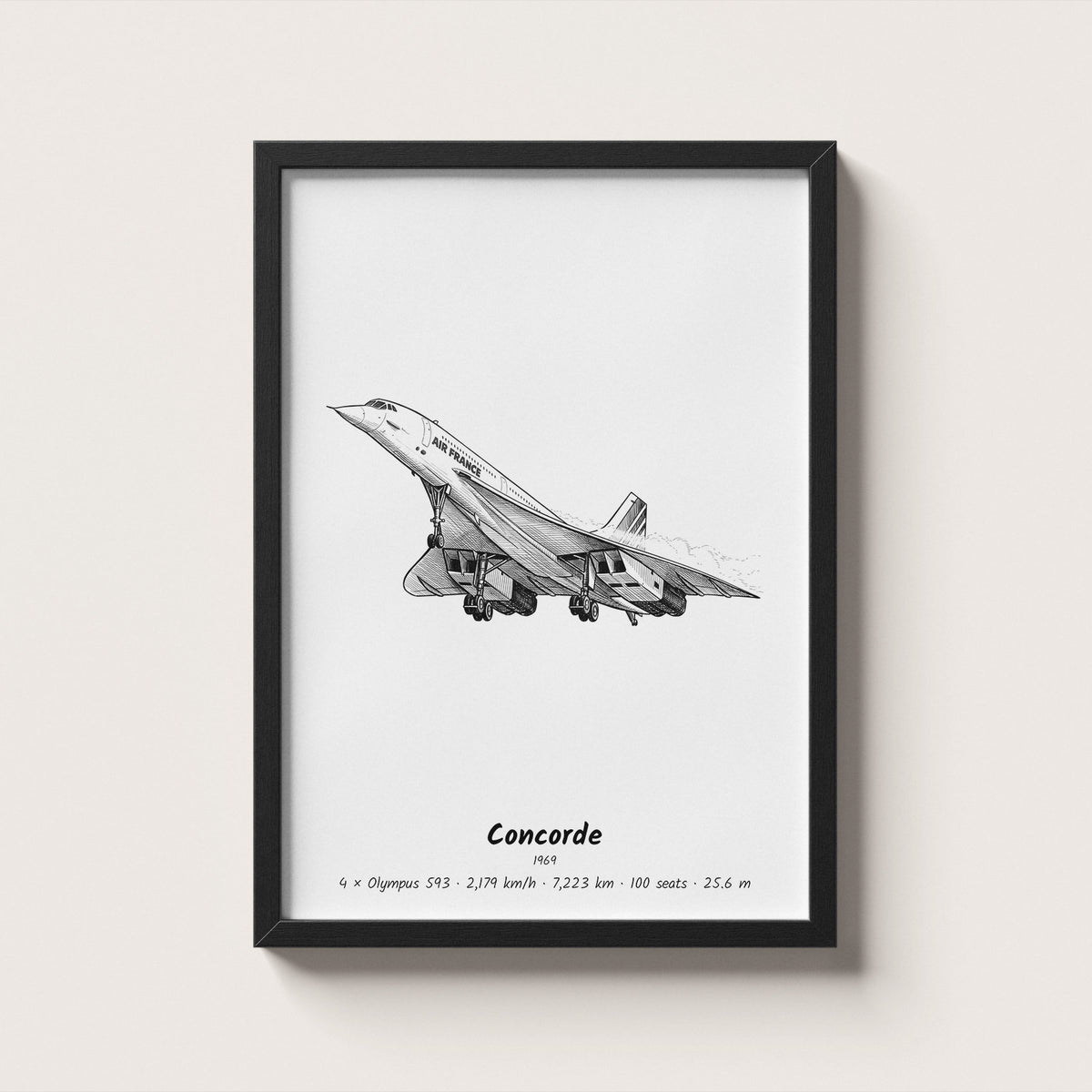 Aérospatiale-BAC Concorde Airliner Wall Art