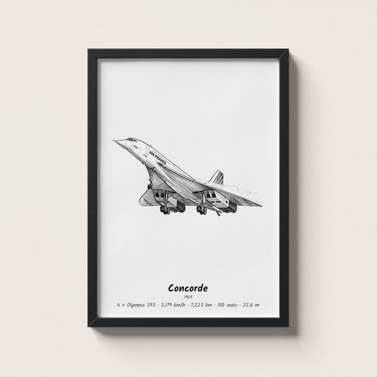 Aérospatiale-BAC Concorde Airliner Wall Art