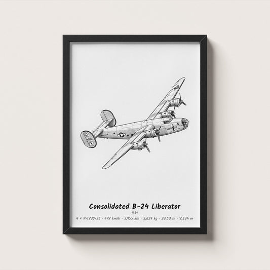 Consolidated B-24 Liberator Wall Art