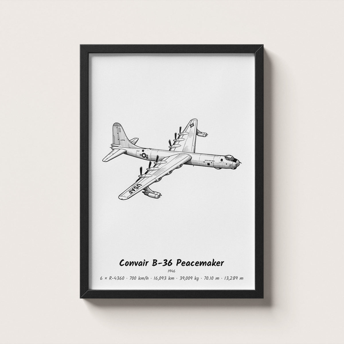 Convair B-36 Peacemaker Wall Art