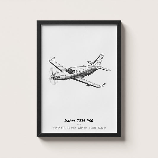 Daher TBM 960 Wall Art