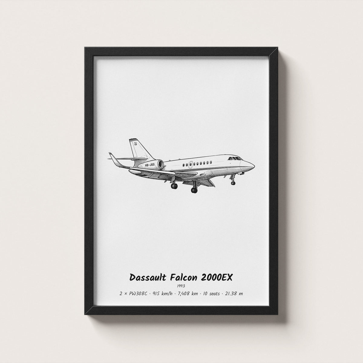 Dassault Falcon 2000EX Wall Art