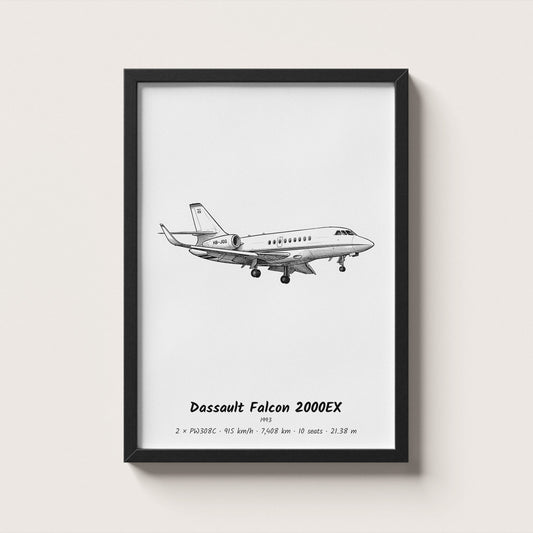 Dassault Falcon 2000EX Wall Art