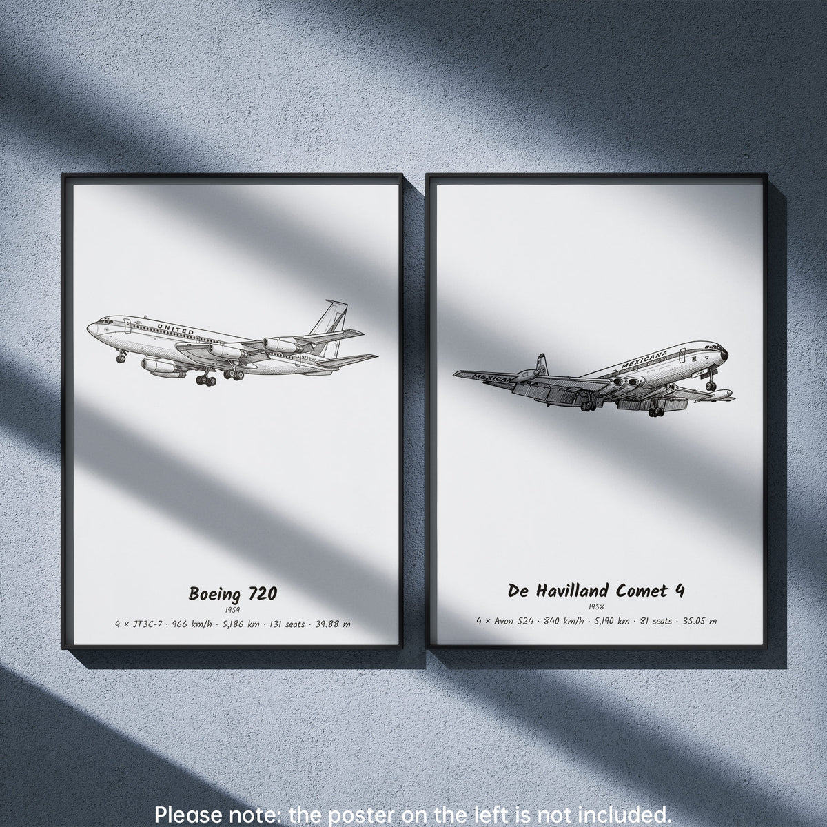 Comet 4 Wall Art Paired with Boeing 720