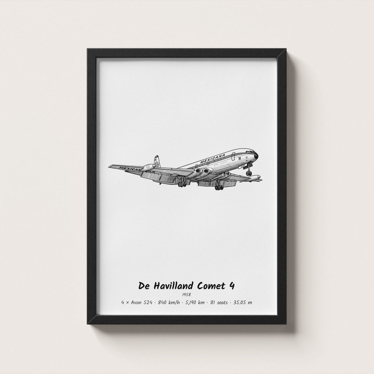 De Havilland Comet 4 Airliner Wall Art