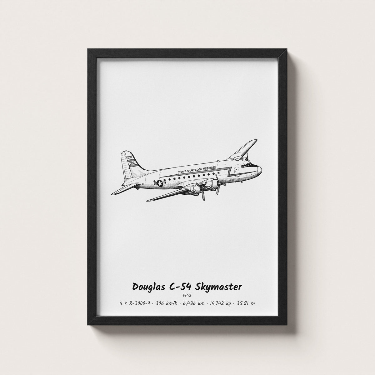 Douglas C-54 Skymaster Wall Art