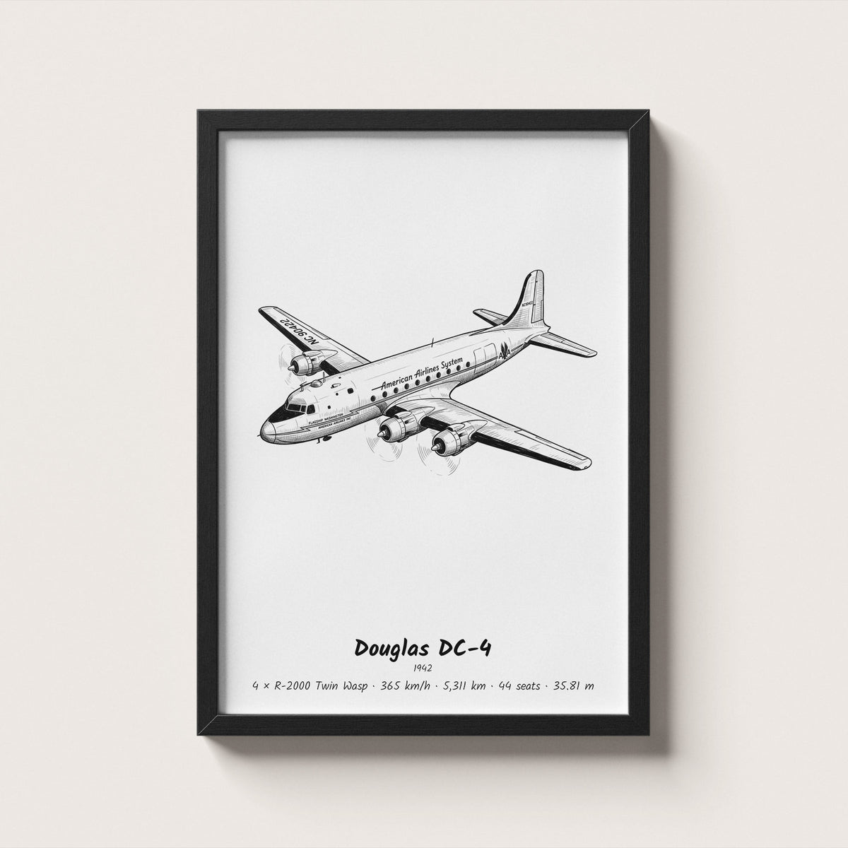 Douglas DC-4 Airliner Wall Art