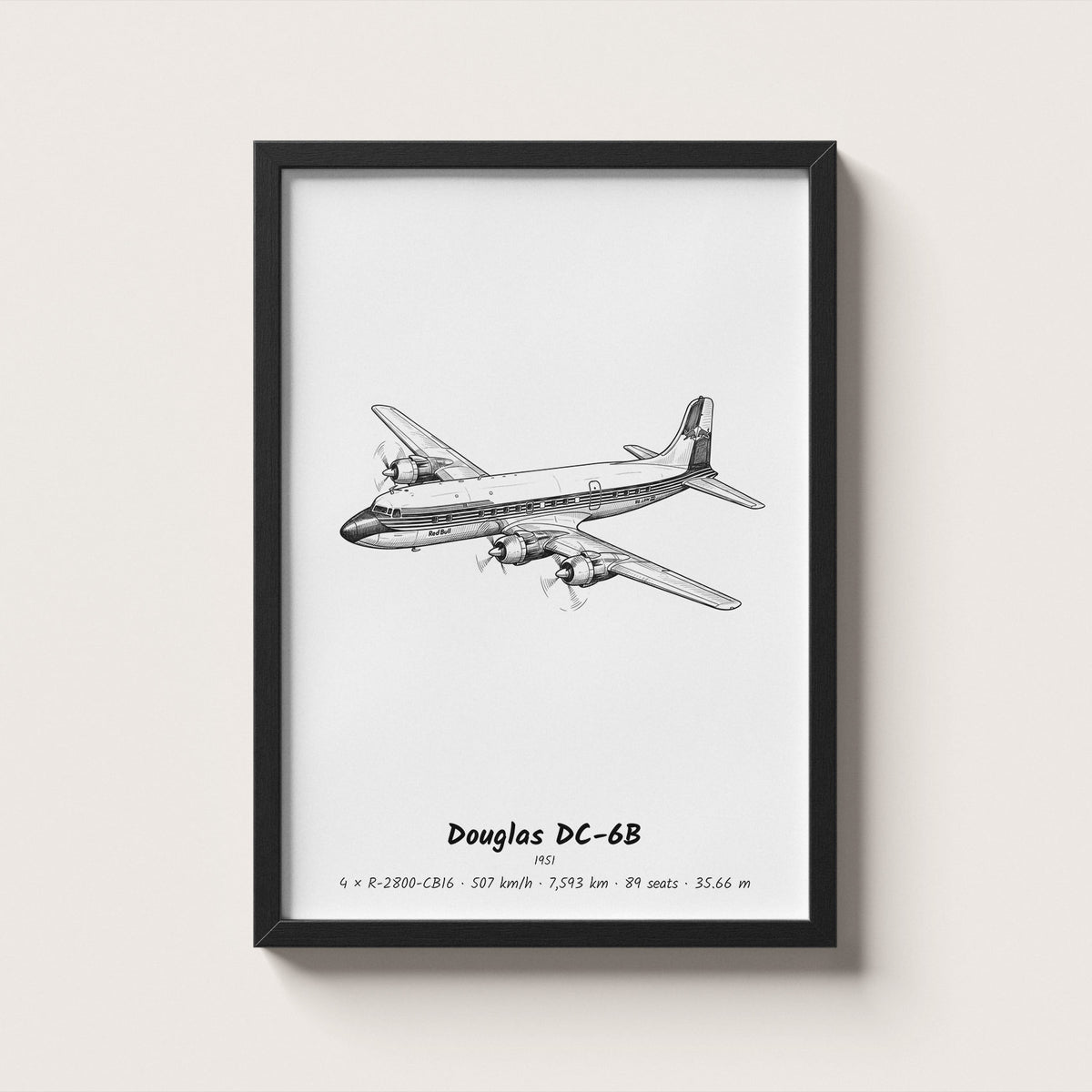 Douglas DC-6B Airliner Wall Art