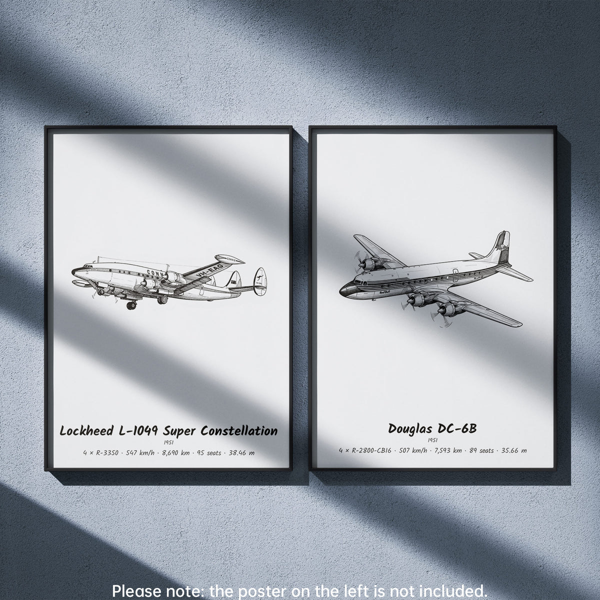 DC-6B Wall Art Paired with Lockheed L-1049 Super Constellation