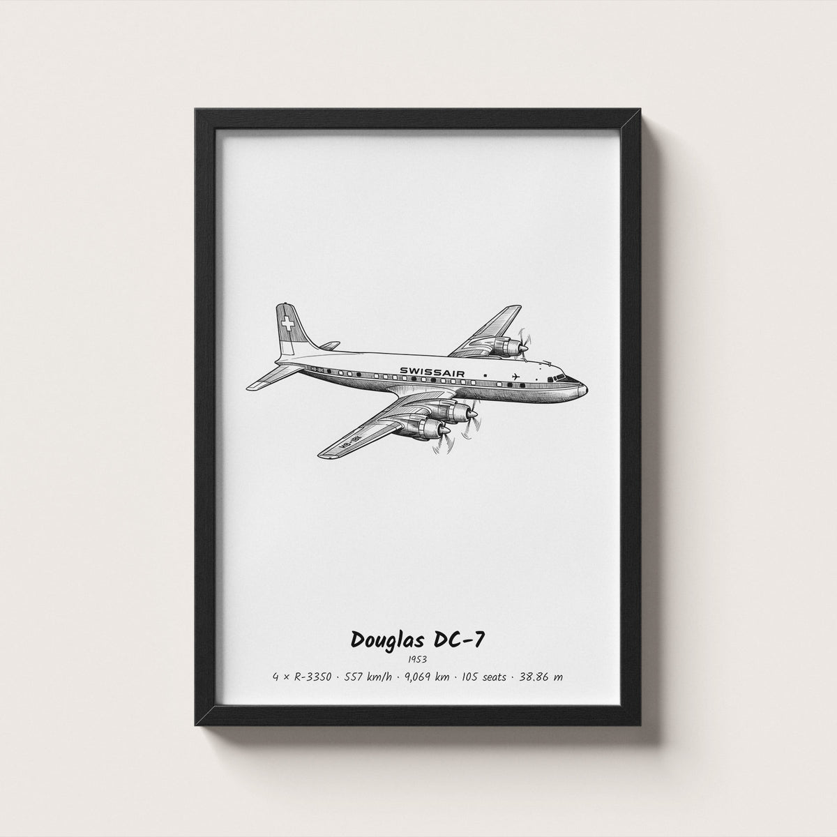 Douglas DC-7 Airliner Wall Art