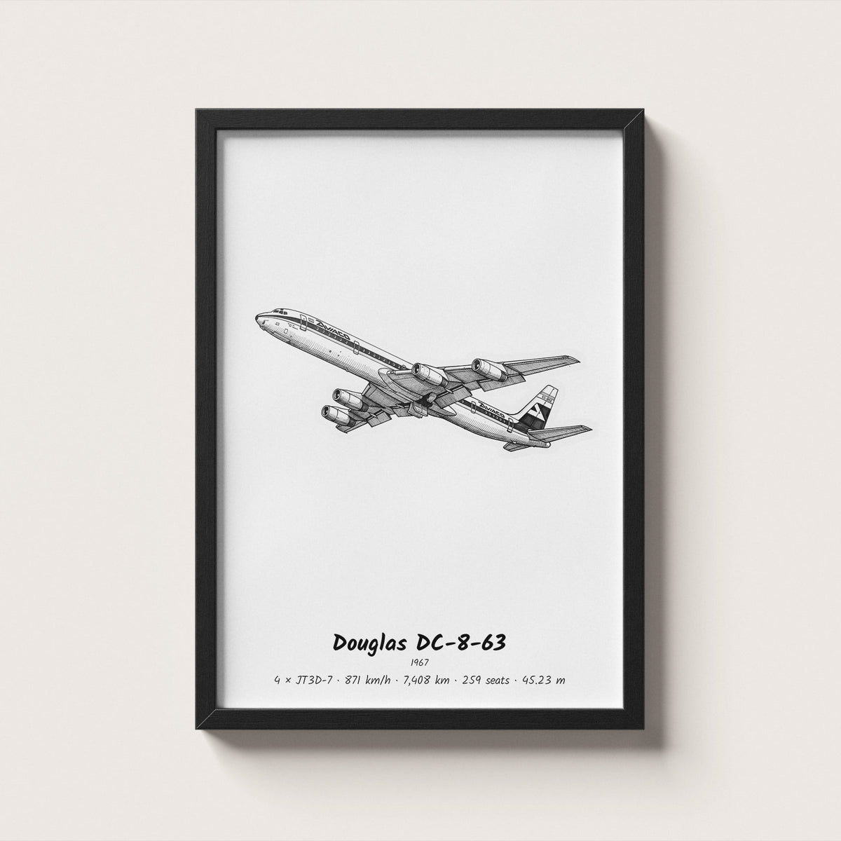 Douglas DC-8-63 Airliner Wall Art