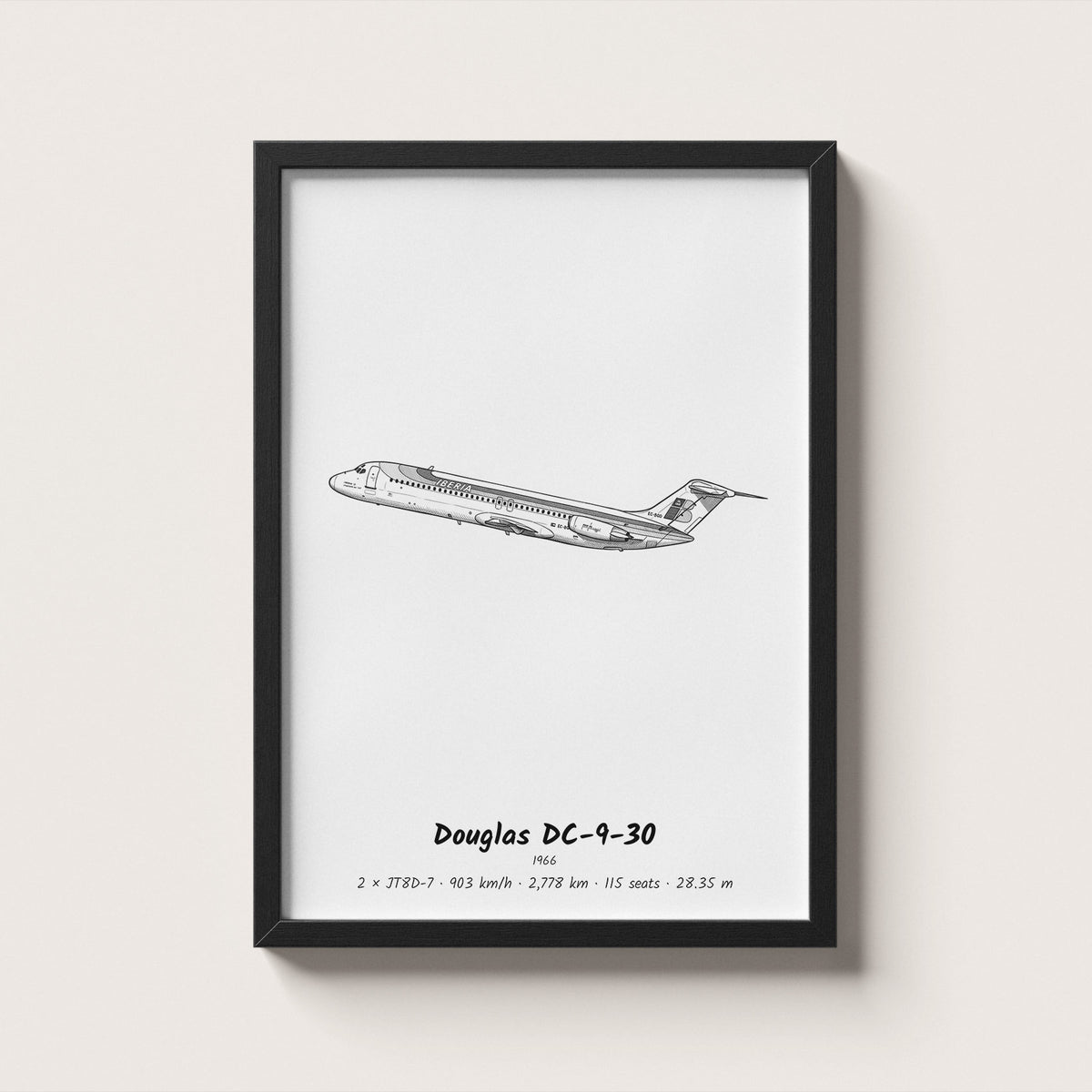 Douglas DC-9-30 Airliner Wall Art