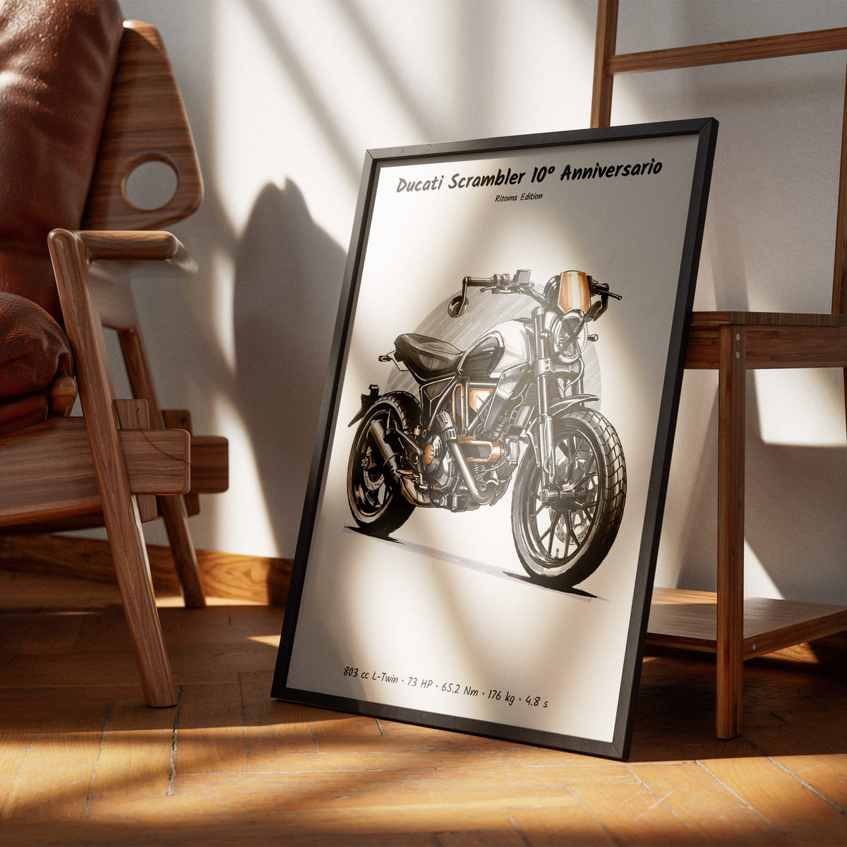 Ducati Scrambler 10th Anniversario 2025 Wall Art
