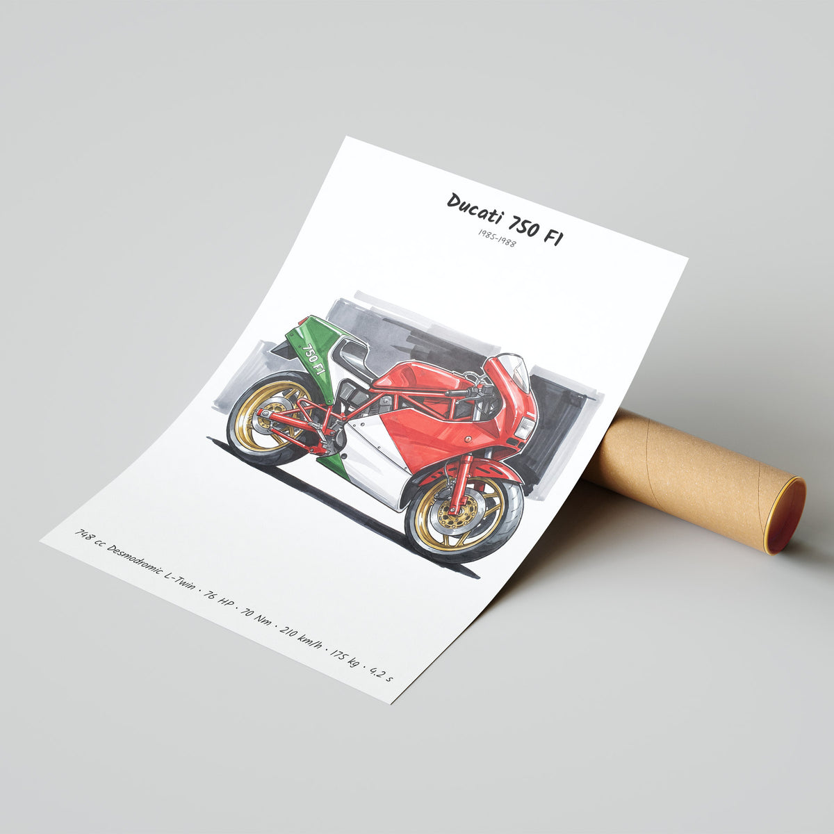 Ducati 750 F1 Motorcycle Poster