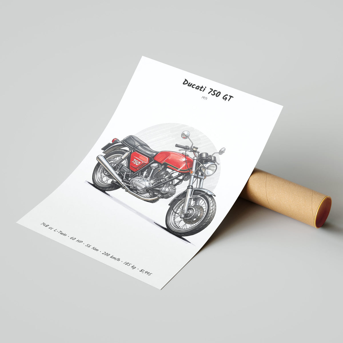 Ducati 750 GT 1971 Poster