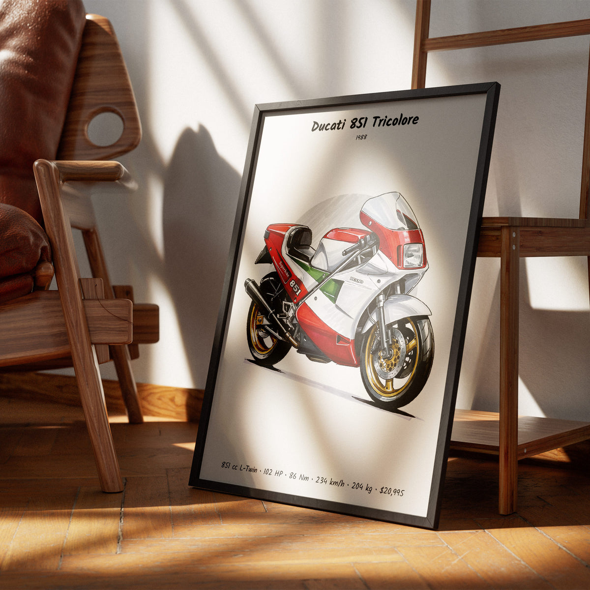 Ducati 851 Tricolore 1988 Wall Art