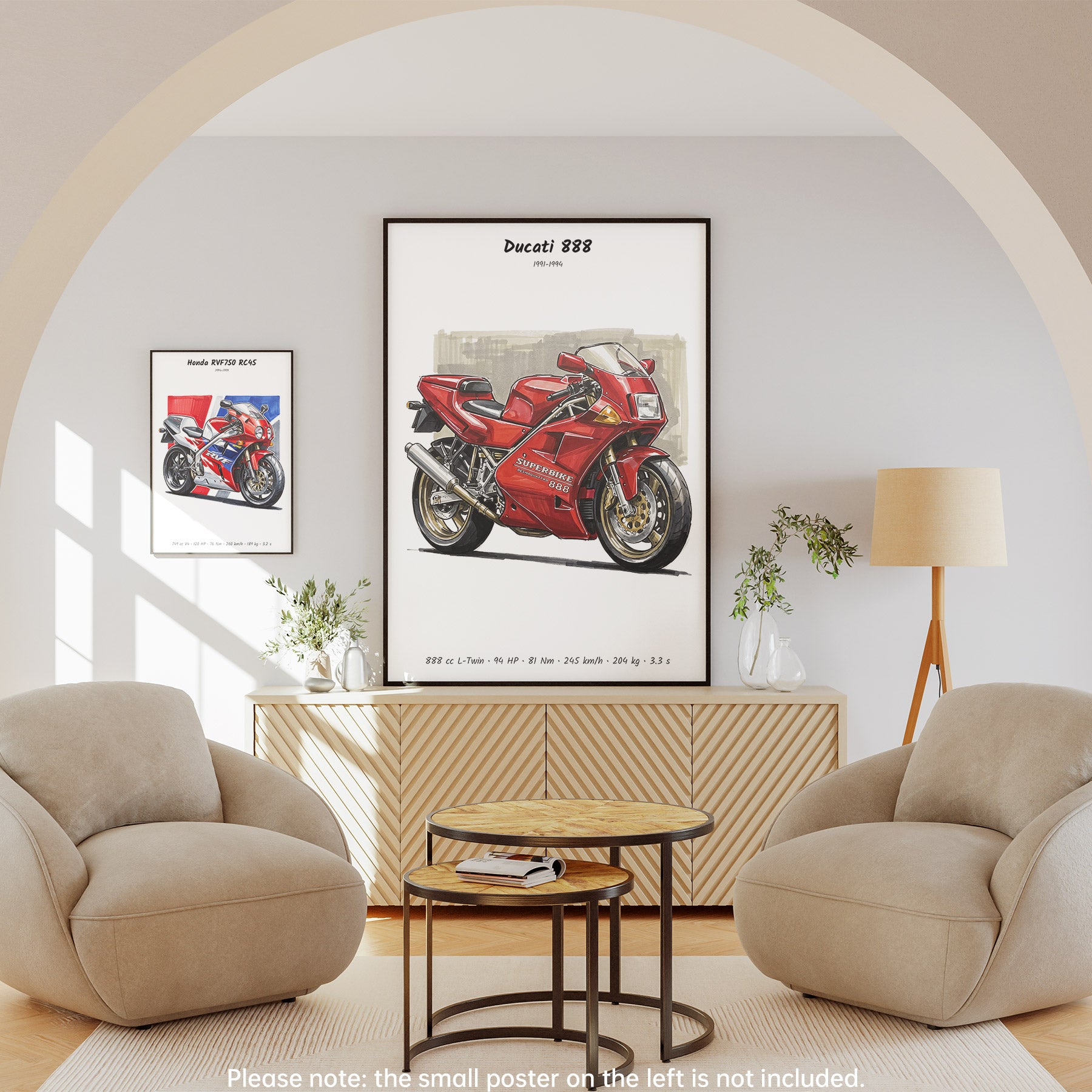Ducati 888 Superbike Motorcycle Wall Art
