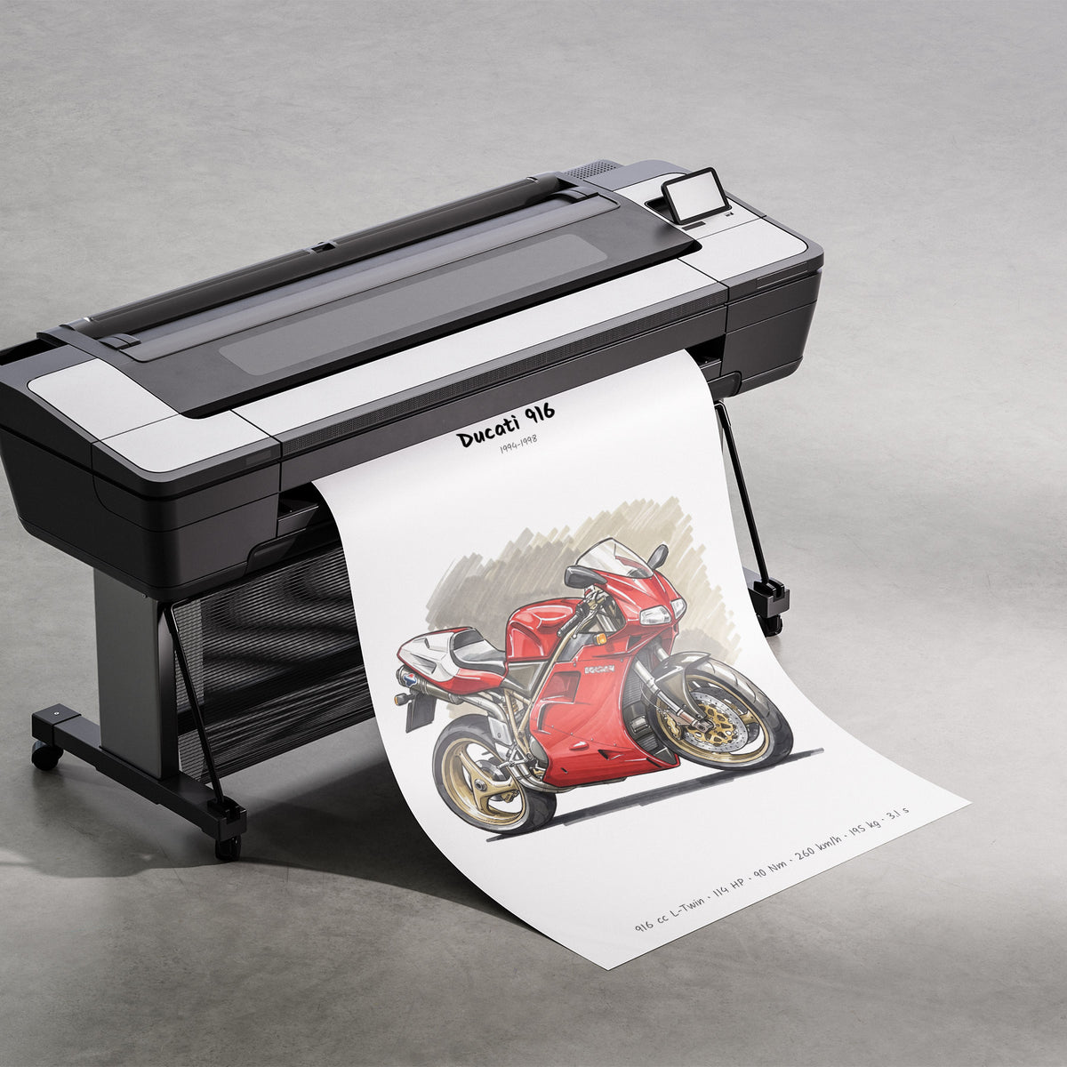 Ducati 916 Motorcycle Poster
