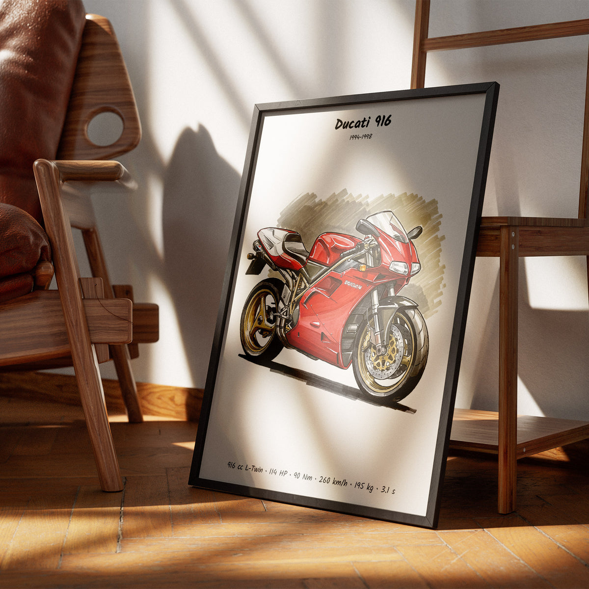 Ducati 916 Motorcycle Wall Art
