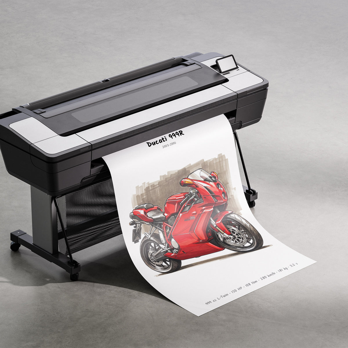 Ducati 999R Motorcycle Poster