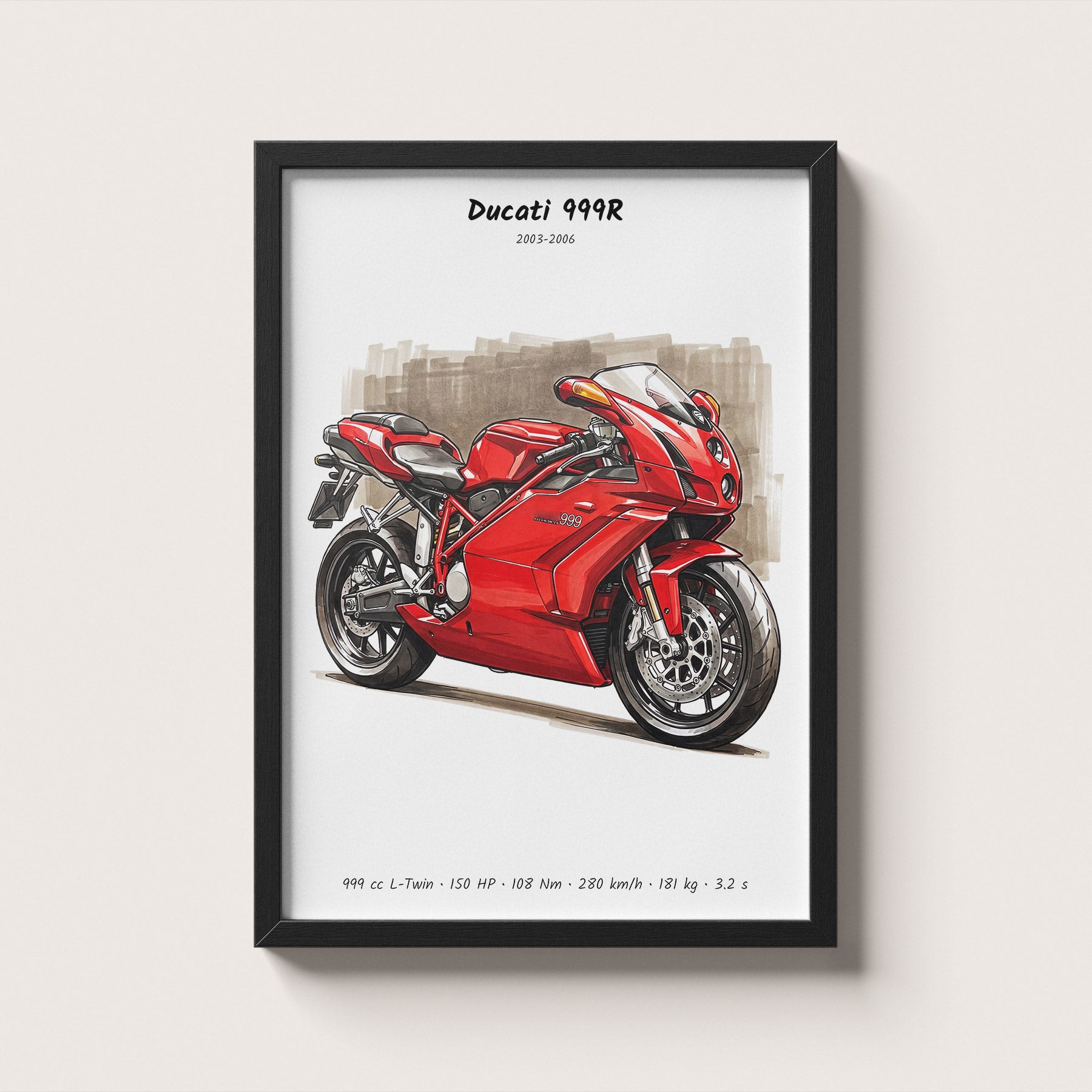 Ducati 999R Motorcycle Art Print