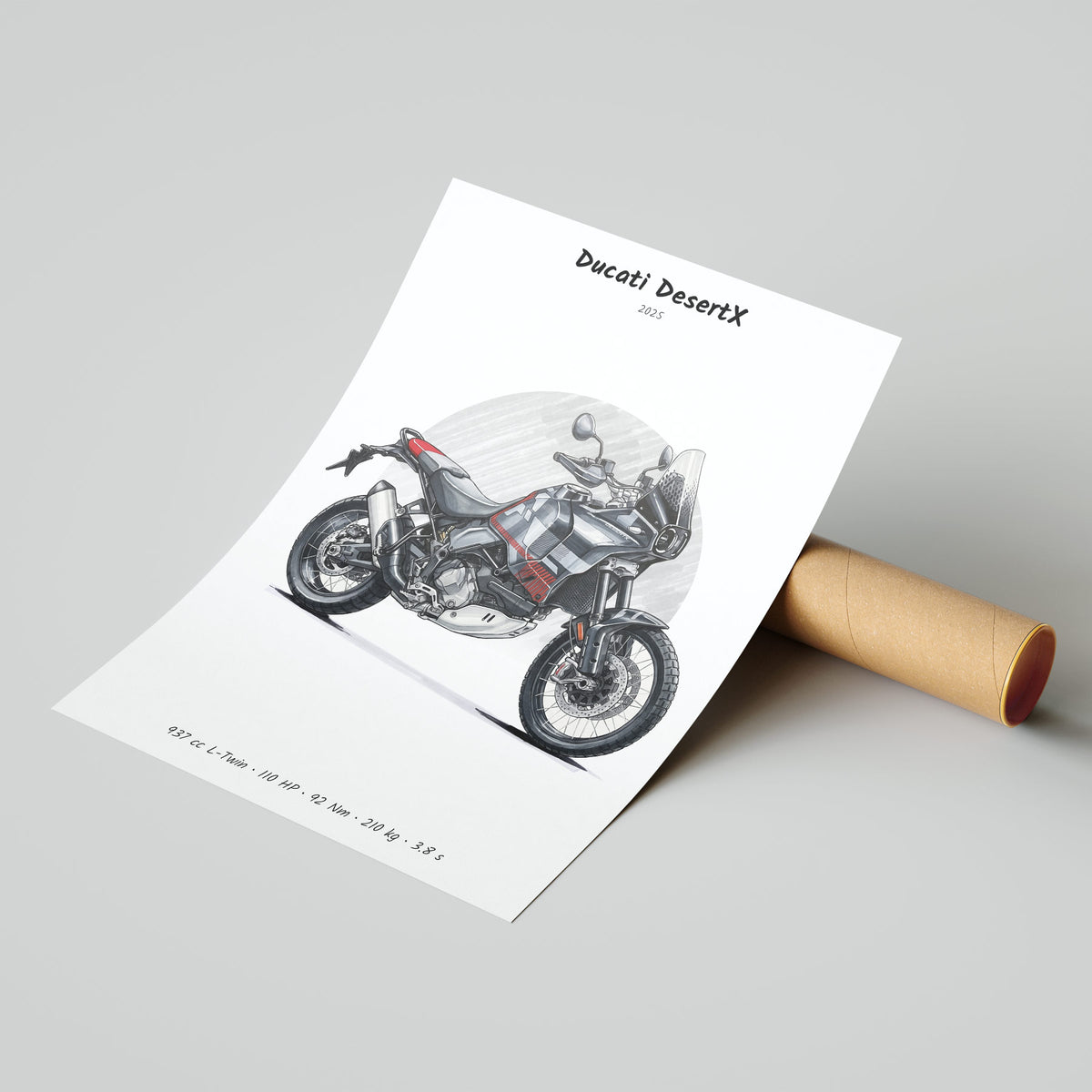 Ducati DesertX 2025 Poster