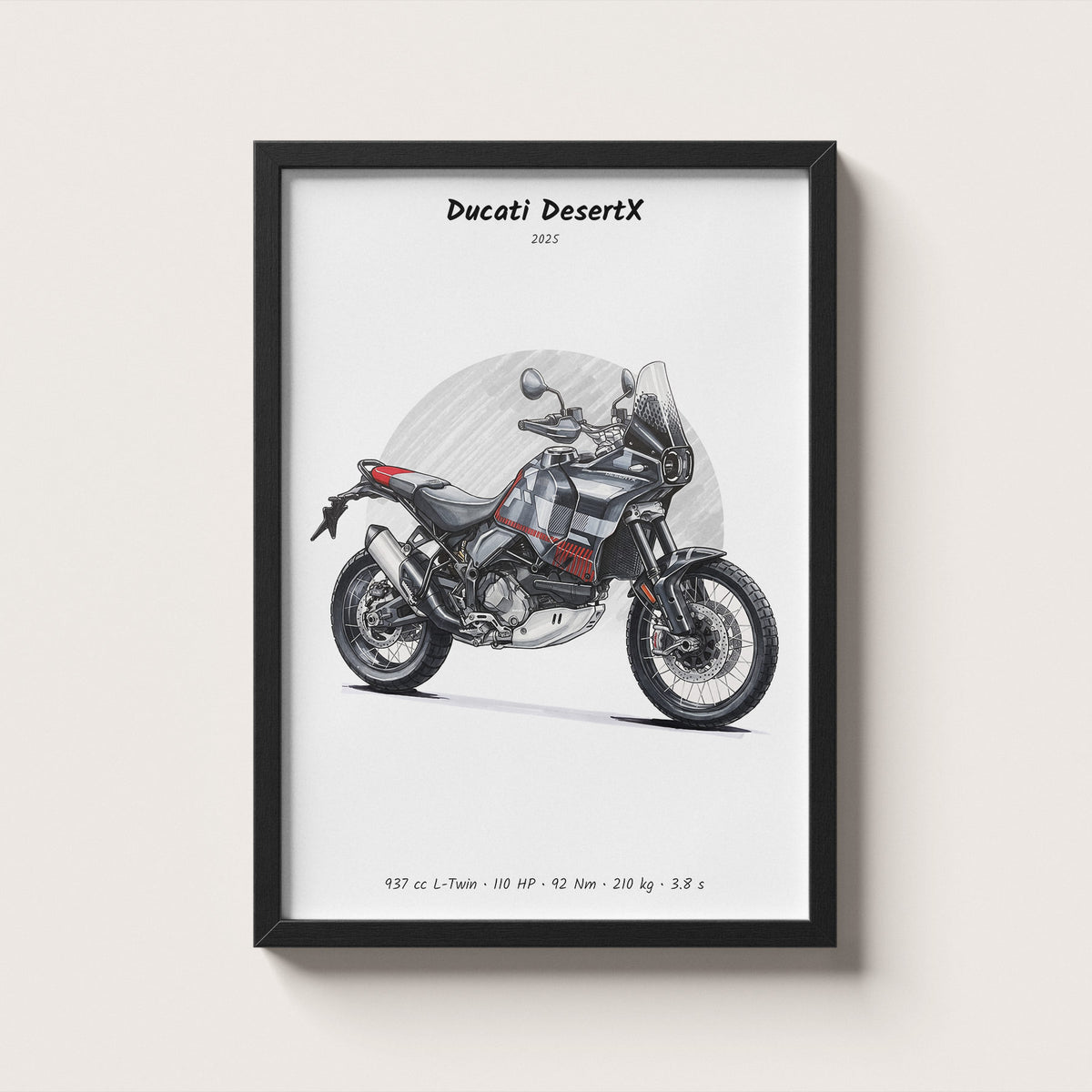 Ducati DesertX 2025 Wall Art
