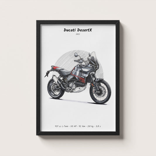 Ducati DesertX 2025 Wall Art