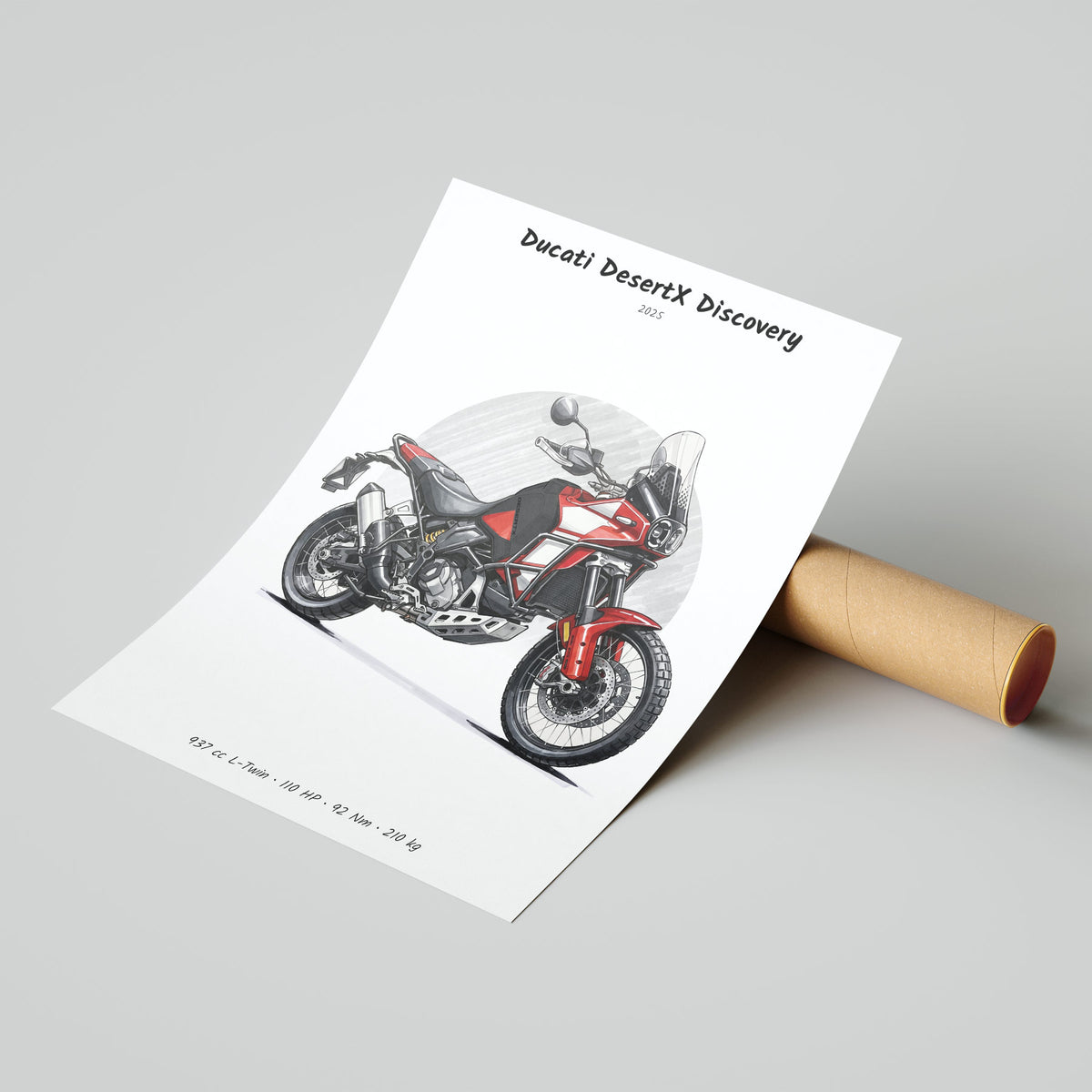Ducati DesertX Discovery 2025 Poster