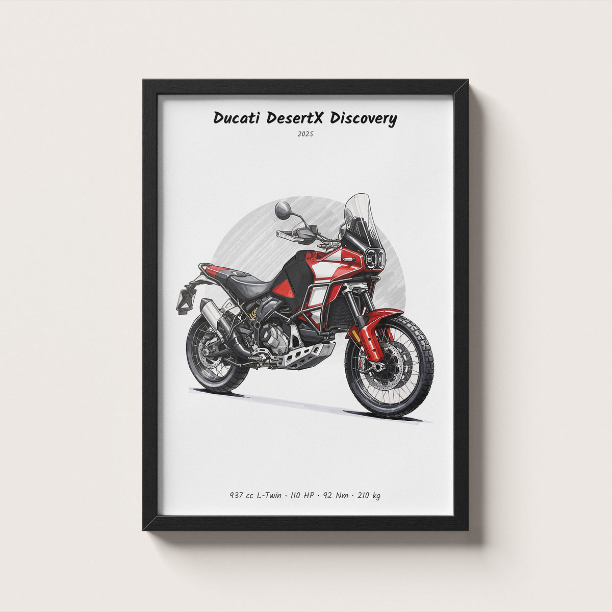 Ducati DesertX Discovery 2025 Wall Art