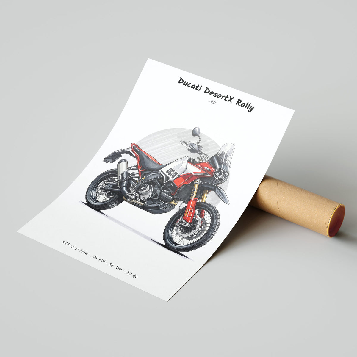 Ducati DesertX Rally 2025 Poster