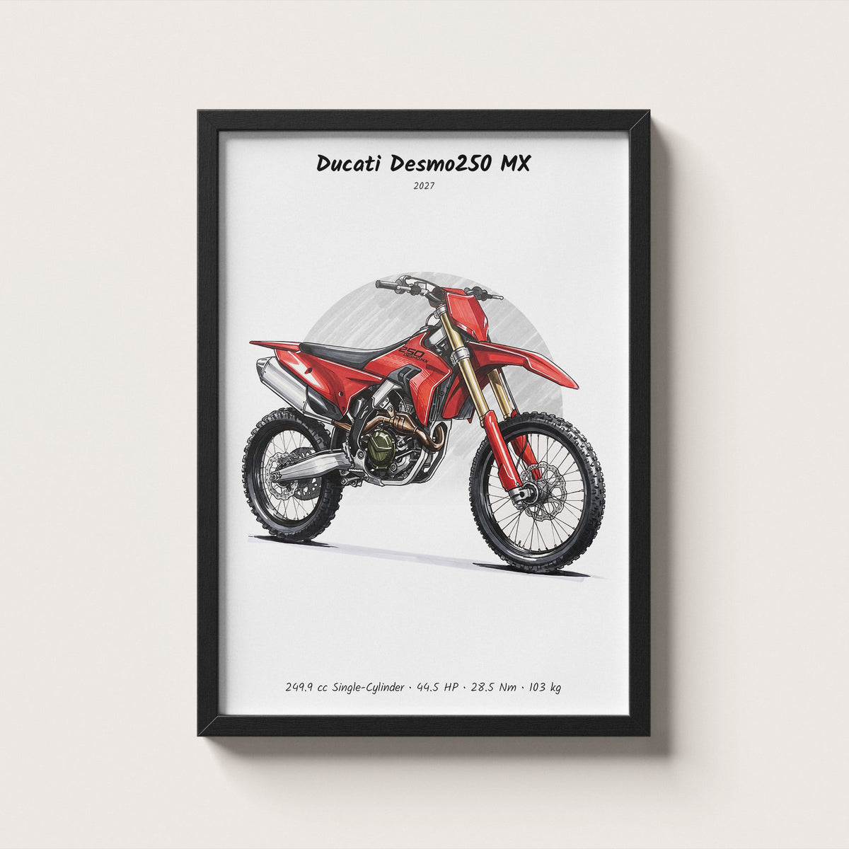 Ducati Desmo250 MX 2027 Wall Art